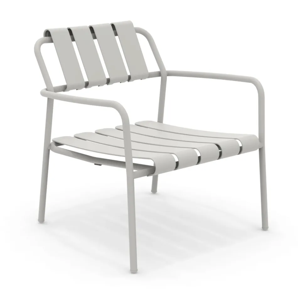 Garden Armchair Made Entirely of Aluminum - Resplendent Viadurini