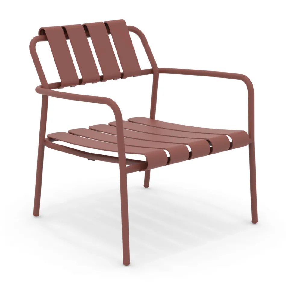 Garden Armchair Made Entirely of Aluminum - Resplendent Viadurini