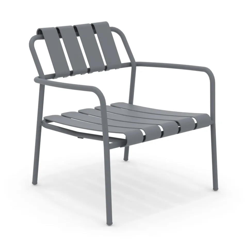 Garden Armchair Made Entirely of Aluminum - Resplendent Viadurini