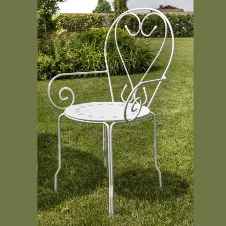 Garden Chair Made Entirely of Metal - Archive Viadurini