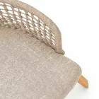 Modern Varaschin Emma garden armchair in solid iroko wood Viadurini