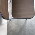 Living Room Armchair in Wood and Metal Made in Italy 2 Pieces - Saffia Viadurini