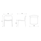 Living Room Armchair in Fabric and Metal Made in Italy 2 Pieces - Sangria Viadurini