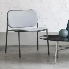 Living Room Armchair in Fabric and Metal Made in Italy 2 Pieces - Sangria Viadurini