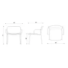 Living Room Armchair Covered in Fabric Made in Italy 2 Pieces - Sangria Viadurini