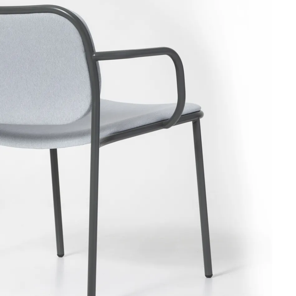 Living Room Armchair Covered in Fabric Made in Italy 2 Pieces - Sangria Viadurini