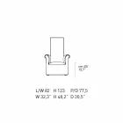 Living Room Armchair Upholstered in Black and White Velvet Made in Italy - Gedda Viadurini