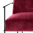 Fabric Living Room Armchair with Metal Structure Made in Italy - Manila Viadurini