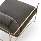Fabric Living Room Armchair with Metal Structure Made in Italy - Manila Viadurini