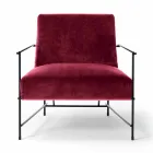 Fabric Living Room Armchair with Metal Structure Made in Italy - Manila Viadurini