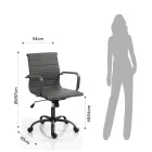 Office Armchair with High or Low Backrest - Rubidio Viadurini