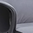 Adjustable Swivel Office Chair in Steel and Polyester - Luigio Viadurini