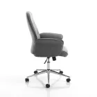 Office Armchair in Metal and Fabric and Adjustable Riser - Gold Viadurini