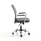 Leather Office Armchair and Adjustable Gas Lift - Radon Viadurini