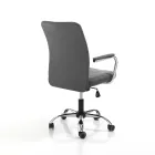 Leather Office Armchair and Adjustable Gas Lift - Radon Viadurini