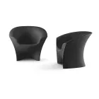 Outdoor Design Armchair in Matt or Lacquered Polyethylene Made in Italy - Conda Viadurini