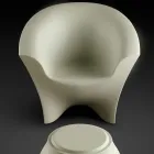 Outdoor Design Armchair in Matt or Lacquered Polyethylene Made in Italy - Conda Viadurini