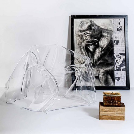 Contemporary plexiglas transparent design armchair Paris, made in Italy Viadurini
