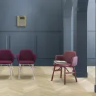 High Quality Armchair with Velvet or Fabric Seat Made in Italy - Molde Viadurini