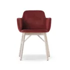 High Quality Armchair with Velvet or Fabric Seat Made in Italy - Molde Viadurini