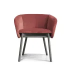 High Quality Velvet Armchair with Beech Base Made in Italy - Bergen Viadurini