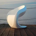 Internal or External Design Armchair in White Polyethylene - Petra by Myyour Viadurini