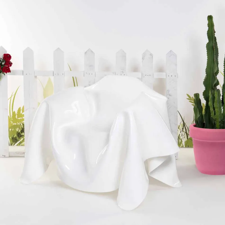 Modern design armchair in white Paris plexiglass, made in Italy Viadurini