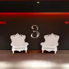 Colored elegant armchair Slide Queen Of Love polyethylene made in Italy Viadurini