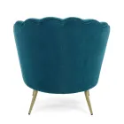 Elegant Upholstered Living Room Armchair Velvet Effect 3 Finishes - Geppy Viadurini