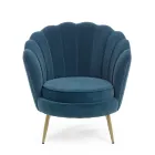 Elegant Upholstered Living Room Armchair Velvet Effect 3 Finishes - Geppy Viadurini