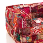 Ethnic Lounge Armchair in Patchwork Fabric and Velvet - Fiber Viadurini