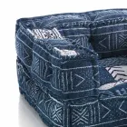 Ethnic Lounge Armchair in Patchwork Fabric and Velvet - Fiber Viadurini