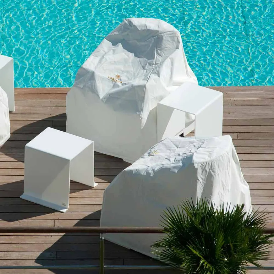 Floating armchair Trona white design Luxury, made in Italy Viadurini