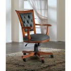 Swivel Armchair Upholstered in Luxury Ecoleather Made in Italy - Brigitte Viadurini