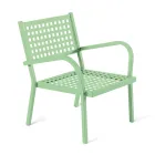 Stackable Garden Armchair in Steel Made in Italy 2 Pieces - Aberdeen Viadurini