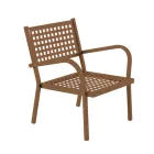 Stackable Garden Armchair in Steel Made in Italy 2 Pieces - Aberdeen Viadurini