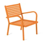 Stackable Garden Armchair in Steel Made in Italy 2 Pieces - Aberdeen Viadurini