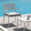 Stackable Garden Armchair in Steel Made in Italy 2 Pieces - Aberdeen