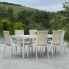 Stackable Garden Chair in Textilene and Aluminium - Foglio Viadurini