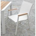 Aluminium and Textilene Armchair with Polywood Armrests - Diary