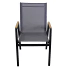 Aluminium and Textilene Armchair with Polywood Armrests - Diary Viadurini