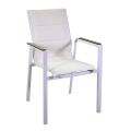 Armchair in Aluminum and Textilene with Insert in the Armrests in HPL - Righello