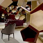 Armchair in fabric and solid wood design, made in Italy, Begga Viadurini