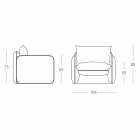 Lounge Chair with Waterproof Cushions, for Outdoor - Mara Slide Viadurini