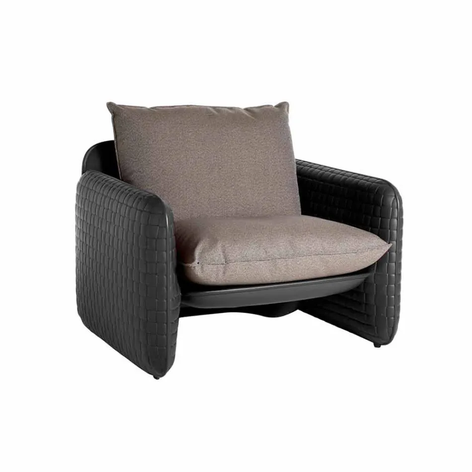 Lounge Chair with Waterproof Cushions, for Outdoor - Mara Slide Viadurini