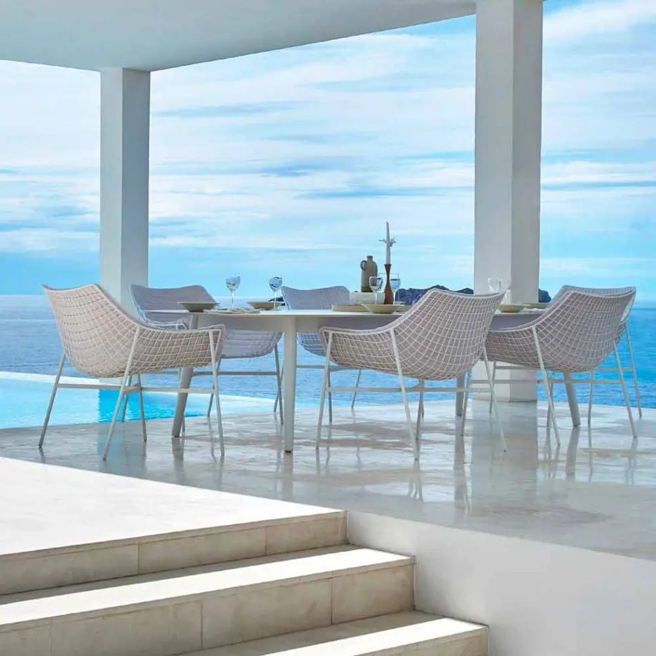 Varaschin Summer Modern Garden Lounge Chair in Steel Viadurini