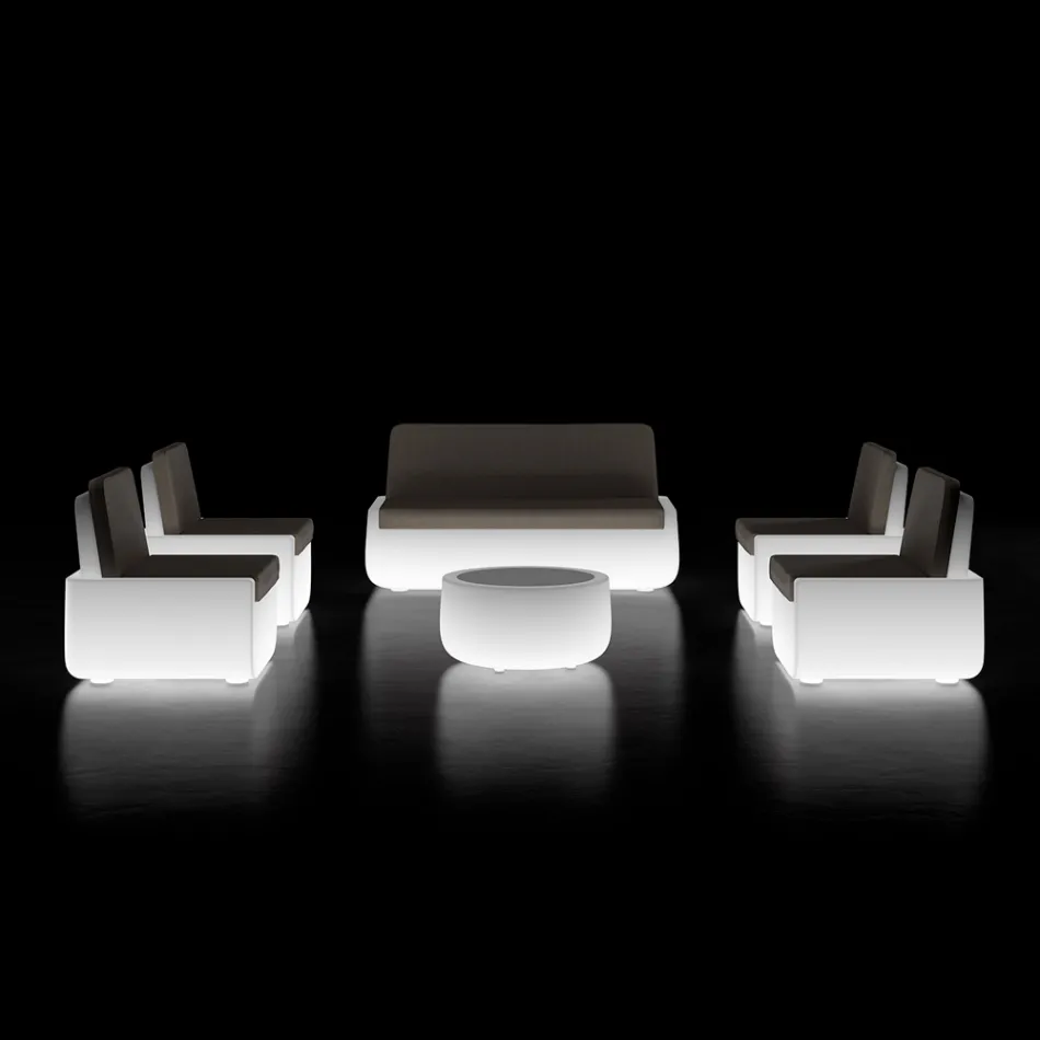 Bright Outdoor Armchair in Polyethylene with Cushion Made in Italy - Belida Viadurini