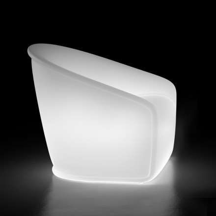 Luminous Outdoor Armchair in Polyethylene with LED Made in Italy - July Viadurini