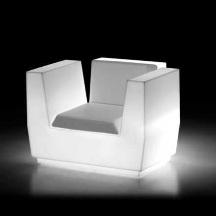 Luminous Outdoor Armchair in Polyethylene Made in Italy - Chiabotto Viadurini