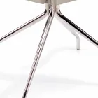 Armchair made in Italy covered in Niles leather, modern design Viadurini